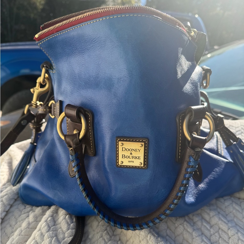 Dooney & Bourke Blue Toledo Florentine Satchel - Picture 7 of 16